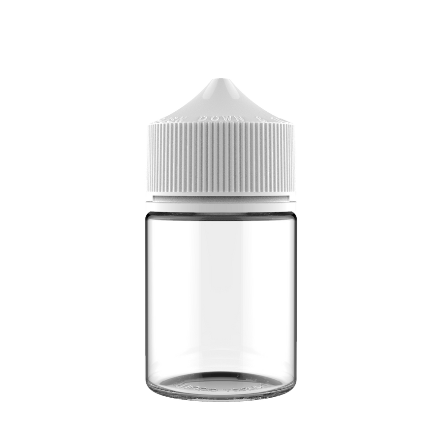 Chubby Gorilla - 60ML Stubby Unicorn Bottle - Clear Bottle / White Cap - V3 - Copackr.com