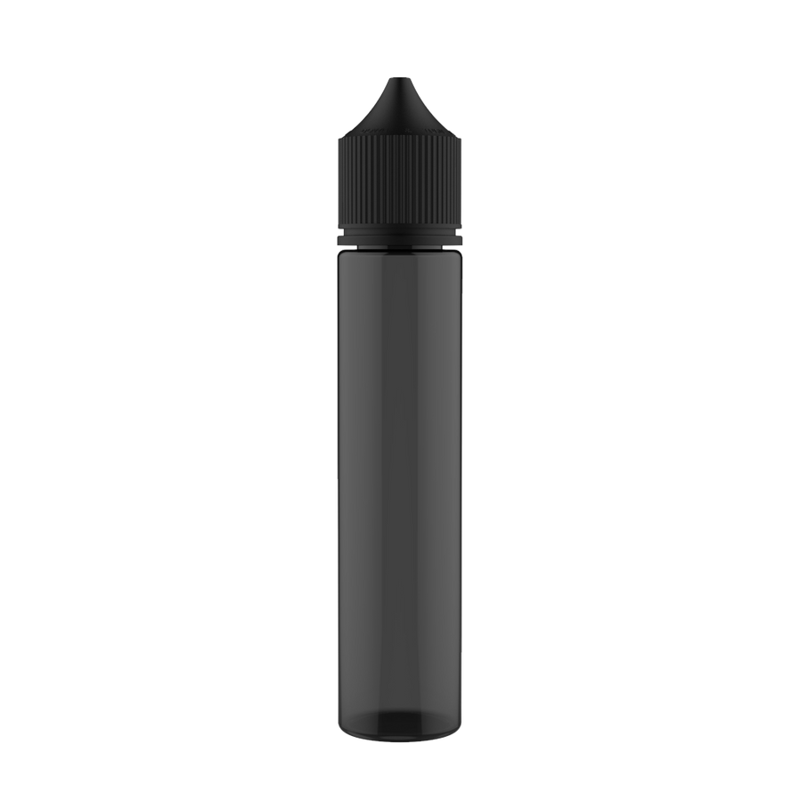 Chubby Gorilla - 75ML Unicorn Bottle - Transparent Black Bottle / Black Cap - V3 - Copackr.com