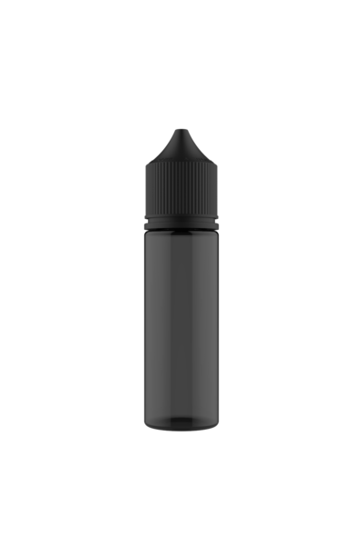 Chubby Gorilla - 50ML Unicorn Bottle - Transparent Black Bottle / Black Cap - V3 - Copackr.com