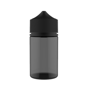 Chubby Gorilla - 75ML Stubby Unicorn Bottle - Transparent Black Bottle / Black Cap - V3 - Copackr.com