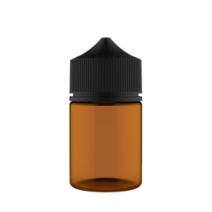 Chubby Gorilla - 60ML Stubby Unicorn Bottle - Amber Bottle / Black Cap - V3 - Copackr.com