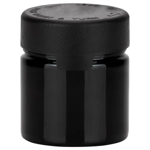 60CC/2FL.OZ/60ML Aviator CR - Container With Inner Seal & Tamper - Opaque Black With Opaque Black Lid - Copackr.com