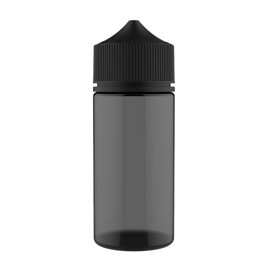 Chubby Gorilla - 100ML Unicorn Bottle - Transparent Black Bottle / Black Cap - V3 - Copackr.com