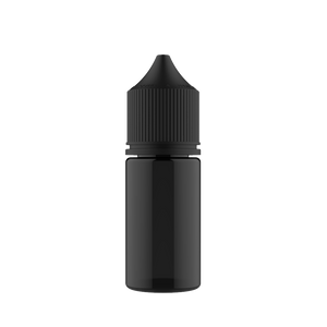 Chubby Gorilla - 30ML Stubby Unicorn Bottle - Transparent Black Bottle / Black Cap - V3 - Copackr.com