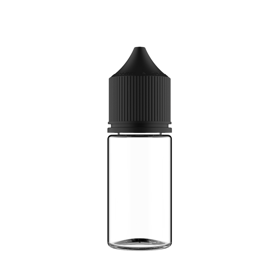 Chubby Gorilla - 30ML Stubby Unicorn Bottle - Clear Bottle / Black Cap - V3 - Copackr.com