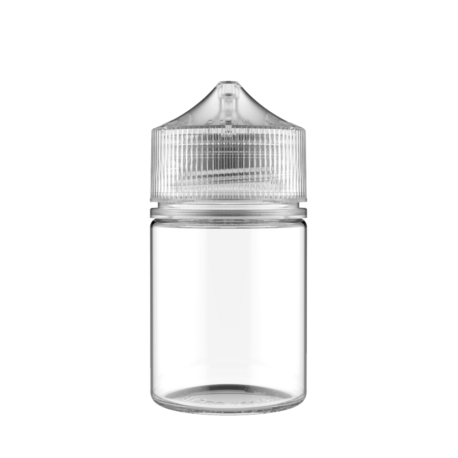 Chubby Gorilla - 60ML Stubby Unicorn Bottle - Clear Bottle / Natural Cap - V3 - Copackr.com