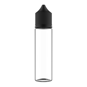 Chubby Gorilla 60ML Unicorn Bottle - Clear Bottle / Black Cap - V3