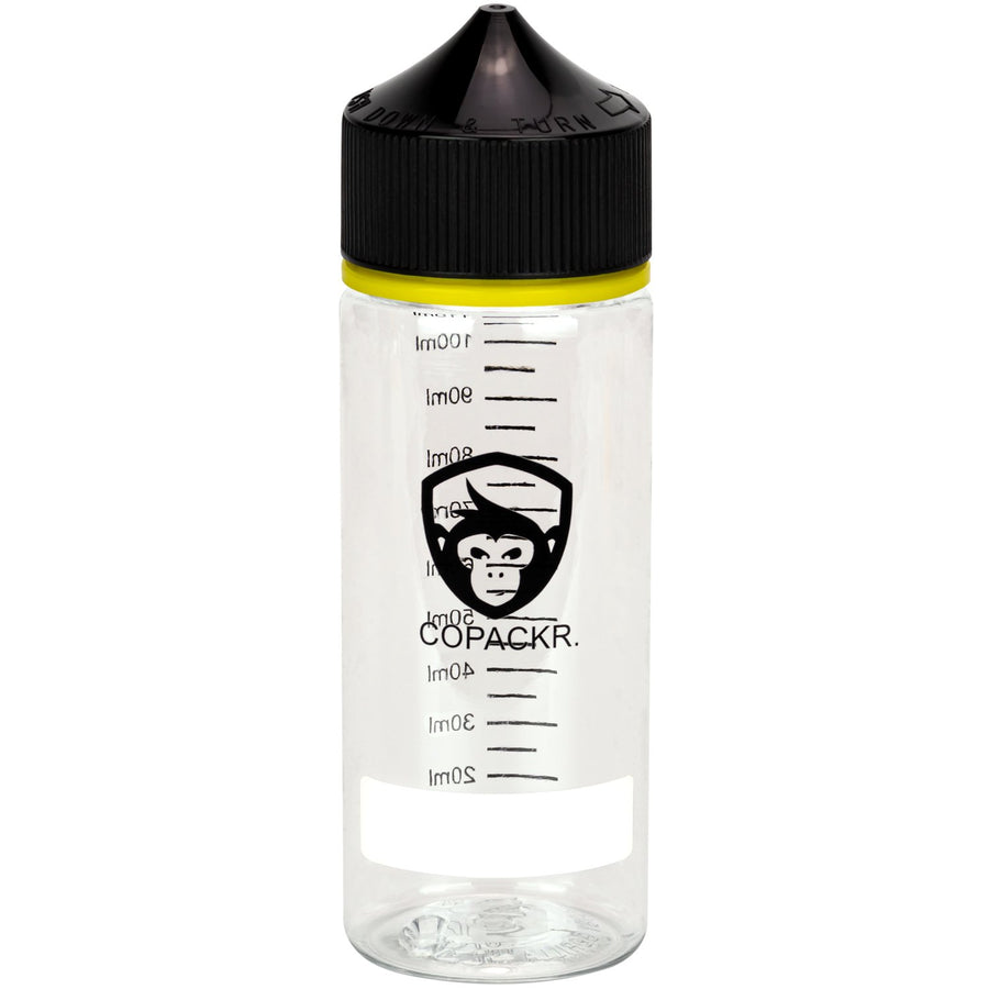 Copackr Branded Chubby Gorilla V3 Dropper Bottle : 120 ml Plastic Bottles with Measurement and White Space - Copackr.com